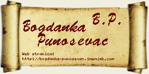 Bogdanka Punoševac vizit kartica